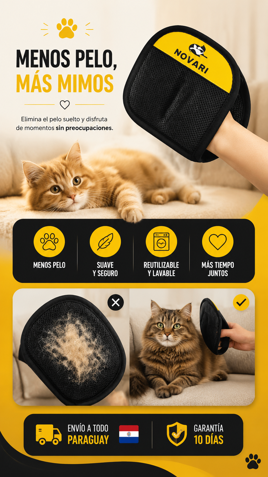 Guante Removedor De Pelos Para Mascotas